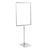 Marcos para póster con base y soporte (set) A3 gris  | Superficie de base: gris  | Barra ajustable de aluminio de 300 a 500 mm 