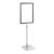 Marcos para póster con base y soporte (set) A4 negro  | Superficie de base: gris  | Barra ajustable de aluminio de 300 a 500 mm 