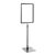 Marcos para póster con base y soporte (set) A4 negro  | Superficie de base: negro  | Barra ajustable de aluminio de 350 a 550 mm 