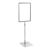 Marcos para póster con base y soporte (set) A4 gris  | Superficie de base: gris  | Barra ajustable de aluminio de 300 a 500 mm 