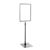 Marcos para póster con base y soporte (set) A4 gris  | Superficie de base: negro  | Barra ajustable de aluminio de 350 a 550 mm 