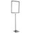 Marcos para póster con base y soporte (set) A3 negro  | Superficie de base: negro  | Barra ajustable de aluminio de 600 a 900 mm 