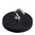 Imanes revestidos de goma con gancho 43 mm | negro 