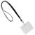 Porta tarjetas identificativas con lanyard  negro  | 86 x 54 mm  | formato apaisado 