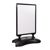 Caballete publicitario A1 STORM-STOP Lite con base rellenable, a prueba de viento, perfil de 32 mm, esquinas redondeadas negro 