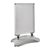 Caballete publicitario A1 STORM-STOP Lite con base rellenable, a prueba de viento, perfil de 32 mm, esquinas redondeadas plata 