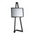 Caballete portátil de aluminio con marco abatible negro  | 1000 mm | A3 297 x 420 mm 