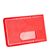Fundas para tarjetas de crédito plástico duro con ranura pulgar rojo  | ranura pulgar 