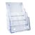 Portafolletos de pared/de pie, poliestireno, transparente PTXC 4 x A4