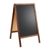 Caballete publicitario de madera WOOD-STOP Lite S, pizarra de 44 x 66 cm, aspecto de madera aspecto de madera 