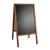 Caballete publicitario WOOD-STOP Lite L, pizarra de 53 x 80 aspecto de madera 