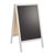 Caballete publicitario de madera WOOD-STOP Lite S, pizarra de 44 x 66 cm, blanco blanco 