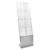 Expositor folletos plegable DENVER 8 x A4 con bolsa, plateado 8 compartimentos  | plata 