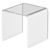 Expositor de metacrilato en U, transparente 75 x 75 x 75 mm