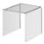 Expositor de metacrilato en U, transparente 100 x 100 x 100 mm