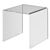 Expositor de metacrilato en U, transparente 150 x 150 x 150 mm
