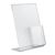 Soporte expositor en L con compartimento adicional PREMIUM, metacrilato A4 + 1/3 A4  | formato vertical 