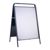 Caballete publicitario de acero A1 STEEL-STOP sin cartel superior  | negro 