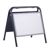 Caballete publicitario de acero A3 STEEL-STOP, horizontal negro 