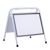 Caballete publicitario de acero A3 STEEL-STOP, horizontal blanco 