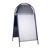 Caballete publicitario de acero A1 STEEL-STOP con cartel superior  | negro 