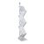 Expositor folletos ZIG ZAG metal 6x A4 plata 