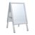 Caballete publicitario SOLID-STOP A3 Outdoor, perfil de 25 mm, esquinas de inglete Formato vertical  | plata 