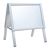 Caballete publicitario SOLID-STOP A3 Outdoor, perfil de 25 mm, esquinas de inglete formato horizontal  | plata 