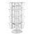 Expositor postales JACKSON, giratorio, metal, plata, 24 x A6 
