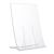 Soporte expositor en L, plegable, formato vertical, irrompible, PET A6 