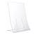 Soporte expositor en L, plegable, formato vertical, irrompible, PET A5 