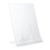 Soporte expositor en L, plegable, formato vertical, irrompible, PET A4 