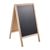 Caballete publicitario WOOD-STOP Lite S, pizarra de 44 x 66, natural aspecto de madera clara 