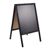 Caballete publicitario WOOD-STOP Lite L, pizarra de 53 x 80 negro 