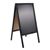 Caballete publicitario WOOD-STOP Lite M, pizarra de 53 x 66 negro 