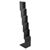 Expositor folletos CONCORD plegable, 5x A4 con bolsa, negro negro 