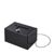 Caja de donaciones con cerradura, metal negro 
