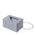 Caja de donaciones con cerradura, metal gris 