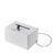 Caja de donaciones con cerradura, metal blanco 