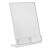 Soporte expositor en L con compartimento adicional PREMIUM, metacrilato A4 + 2x 56 x 88 mm  | formato vertical 