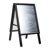 Caballete publicitario SOLID-STOP A3 Outdoor, perfil de 25 mm, esquinas de inglete Formato vertical  | negro 