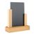 Expositor de mesa de madera con pizarra A6  | Roble|negro 