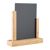 Expositor de mesa de madera con pizarra A5  | Roble|negro 