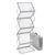 Expositor folletos plegable BOSTON 12 x A4 o 6 x A3 con maletín, blanco A3  | blanco  | con maletín 