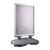 Caballete publicitario B2 STORM-STOP Lite con base rellenable de agua, a prueba de viento, perfil de 32 mm, esquinas de inglete plata 