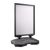 Caballete publicitario B2 STORM-STOP Lite con base rellenable de agua, a prueba de viento, perfil de 32 mm, esquinas de inglete negro 