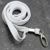 Lanyard, 10 mm de ancho blanco  | con clip mosquetón 