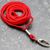 Lanyard, 10 mm de ancho rojo  | con clip mosquetón 