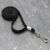 Lanyard, 10 mm de ancho negro  | con gancho de metal giratorio 