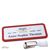 Tarjetas identificativas clip Office 75 x 27 mm  | rojo  | Clip de suspensión 